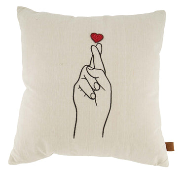 cushion hand 45x45cm salt and pepper | salt and pepper