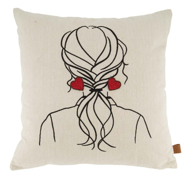 Kissen Frau 45 x 45 cm Pfeffer und Salz | Pfeffer und Salz