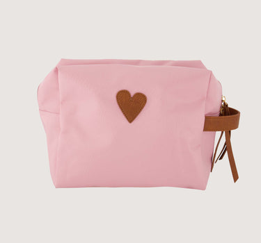 toilet bag with heart | crispy pink