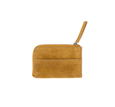 suede pasjeshouder | mid brown