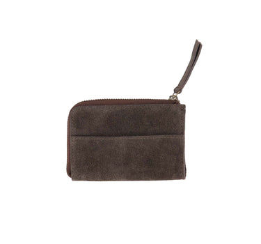 suede pasjeshouder | dark choco