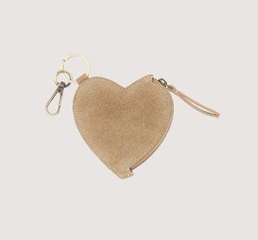 suede hartjes portemonnee | grey oyster