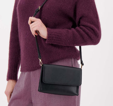 clutch met hart spiegel | black