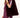 fluffy tas met PU detail | burgundy