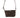 suede tas met riem detail | dark choco