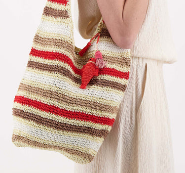 gehaakte tas/sleutelhanger visvorm | coral