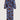 Pofmouw jurk met ikat bloem print blue / brown van Zusss