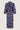 Pofmouw jurk met ikat bloem print blue / brown van Zusss