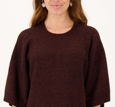 brei jurk met raglan mouwen | burgundy