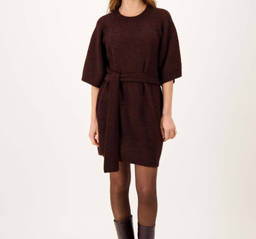 Strickkleid mit Raglanärmeln | Burgunderrot