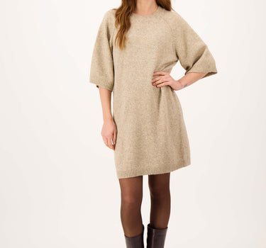 Strickkleid mit Raglanärmeln | Grey Oyster