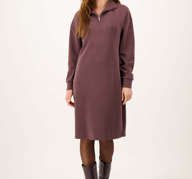 Jogger dress with zipper | dark chocolate