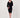 V-neck jersey dress | black