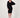 V-neck jersey dress | black