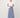 long skirt with fan print | summer navy/lavender blue/off-white