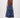 flowy skirt ikat print | blue / brown