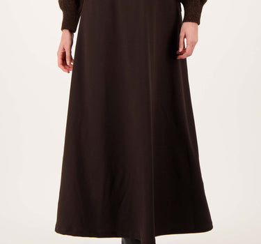 bi stretch rok lang model | dark choco