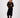 wrap skirt with pleats | black