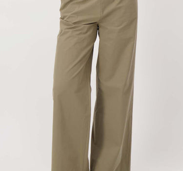 poplin broek wijd model | light mossgreen