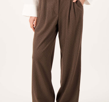 dressy pants with a glittery rhinestone | dark taupe