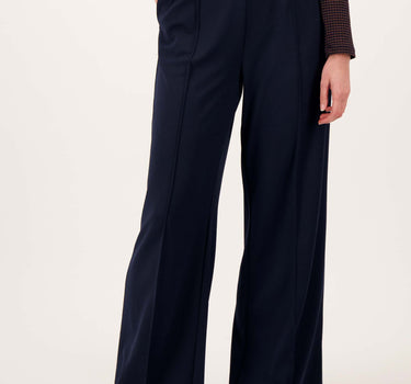 broek met superstretch en naad middenvoor | dark navy