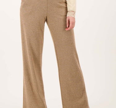 visgraat broek met stretch | dark taupe / beige