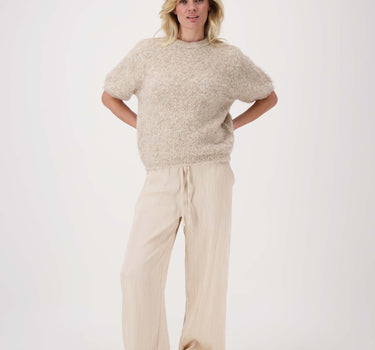 Plisseehose | beige