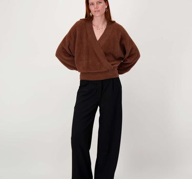 pants with pleated waistband detail | black