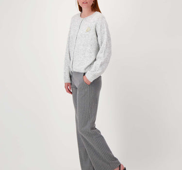 krijtstreep broek met detail | anthracite grey