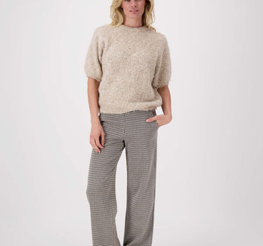 karierte lange Hose | Kit / Mittelbraun