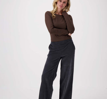 corduroy broek met elastaan | anthracite grey
