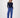 Hose mit Nadelstreifenmuster | Marineblau / Off-White