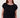 boatneck top with embroidery | black