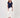 V-neck top with lurex trim | summer navy