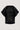 organza top raglan | black van Zusss, transparant met golvend patroon en losse pasvorm.