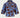 top ikat print | blue / brown van Zusss, wrap-achtige top met korte mouwen en bloemmotief.