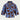 Ikat-Top | Blau/Braun von Zusss, Wickel-Top mit kurzen Ärmeln und Blumenmuster.