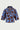Ikat-Top | Blau/Braun von Zusss, Wickel-Top mit kurzen Ärmeln und Blumenmuster.