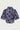 top ikat print | blue / brown van Zusss, losse top met bloemenprint en ronde onderkant.