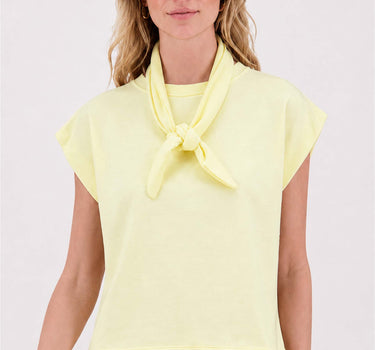 Shirt met sjaaltje | mellow yellow
