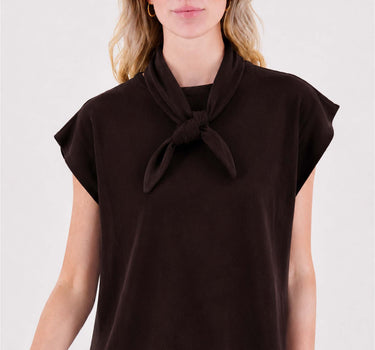 Shirt met sjaaltje | brown
