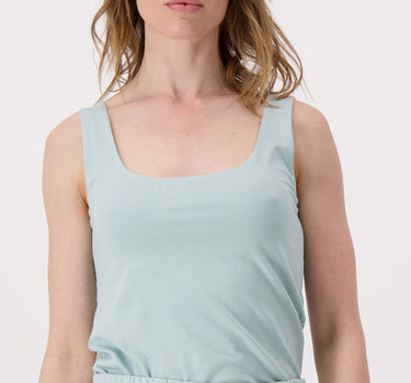 Singlet aus Polyamidgewebe | grau-blau