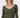 basic rib V hals top met stretch | moss green