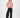 singlet met streep in structuur materiaal | off white / rood