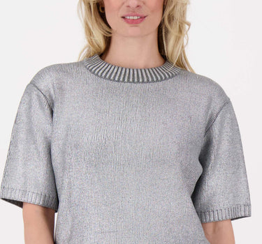 Pullover mit kurzen Ärmeln | silber