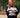 trui met blok streep | dark navy / grey melange
