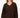 Long V-neck sweater with a heart | dark chocolate