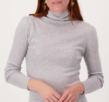 Fine-knit sweater with rhinestones | medium gray