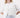vest met vleermuis mouwen met broche | white