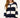 basic vestje met broche in blok streep | off white / dark navy
